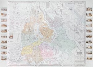 Map of Vienna, published by Klimsch und Co., Frankfurt, c.1860